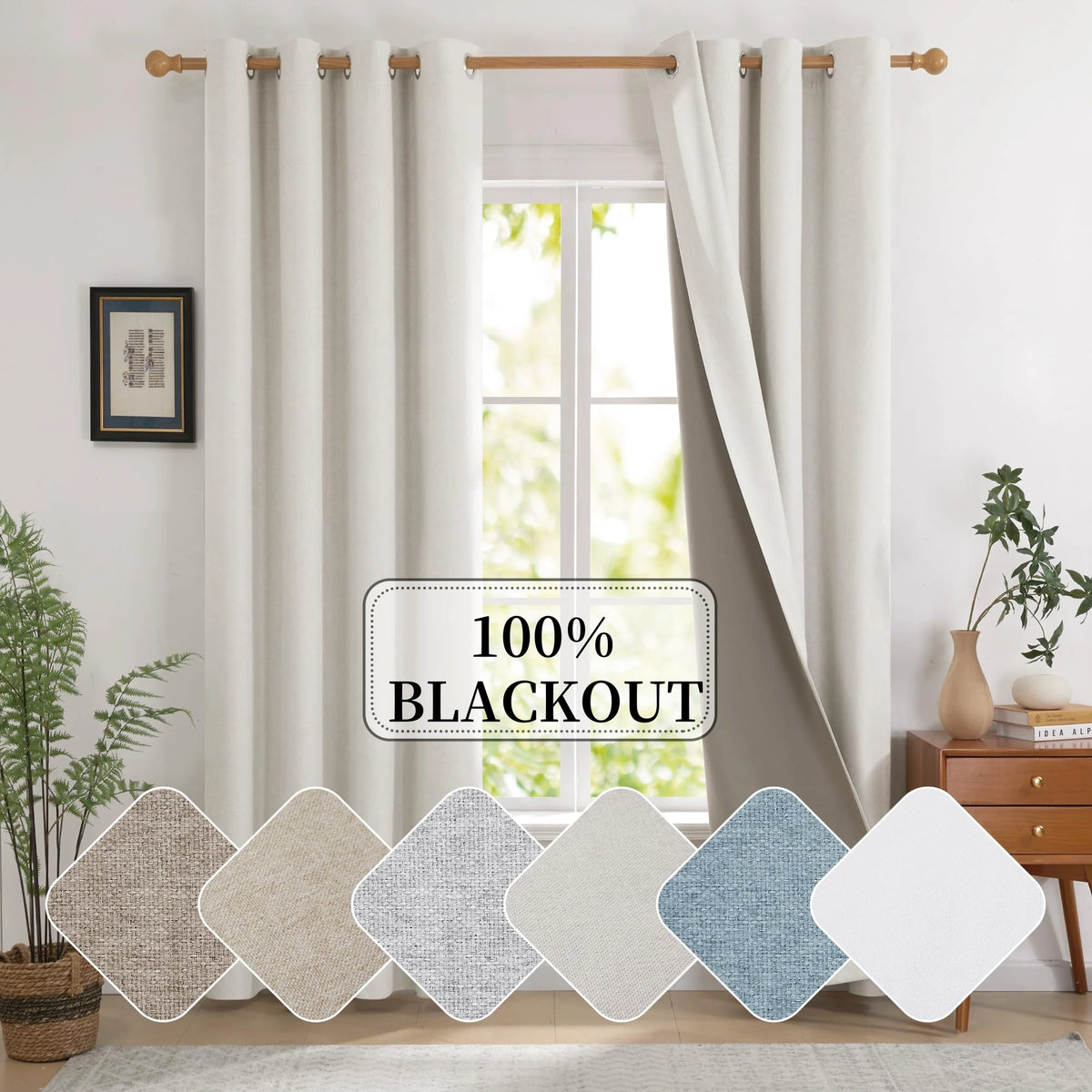 Custom Blackout And Soundproof Window Curtain Panels Set