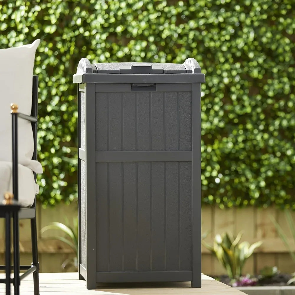 Suncast Outdoor Resin Trash Hideaway Waste Storage Container