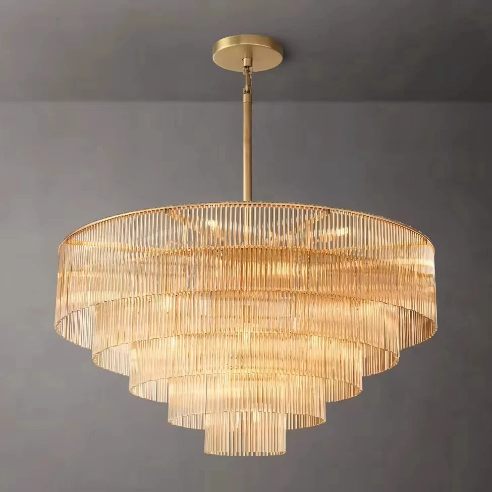 Nordic Luxury Glass Chandelier Pendant Light for Living Room Hotel
