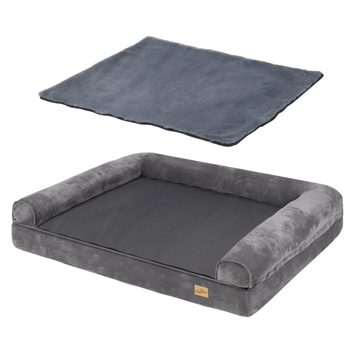 Waterproof Bolster Dog Sofa Bed With Removable Washable Cover