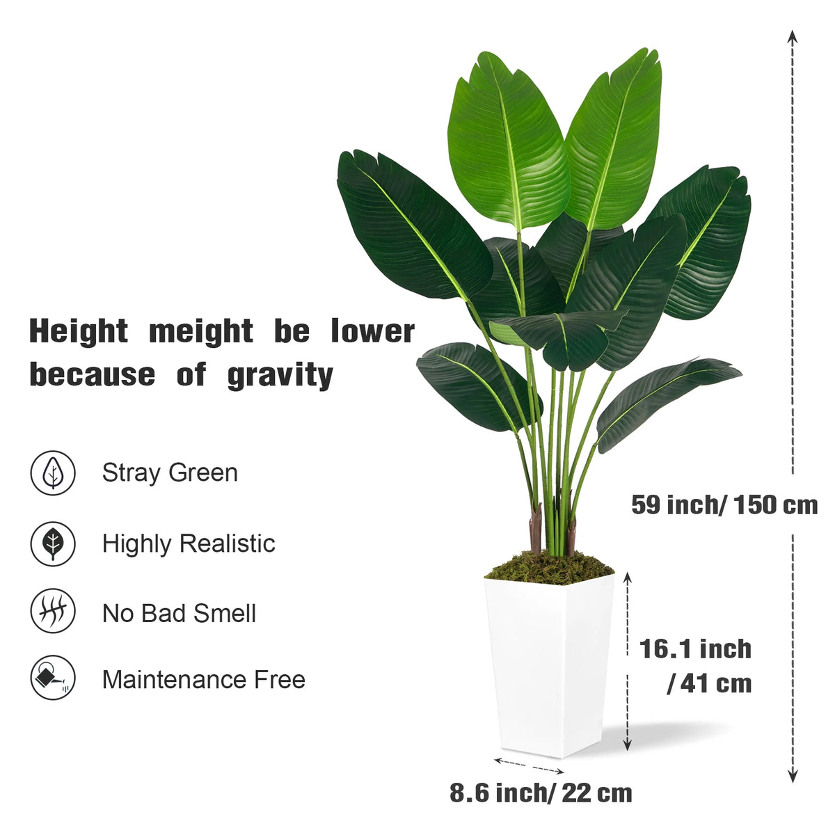 Olitree Faux Bird Of Paradise Potted Tree For Indoor Home Decor