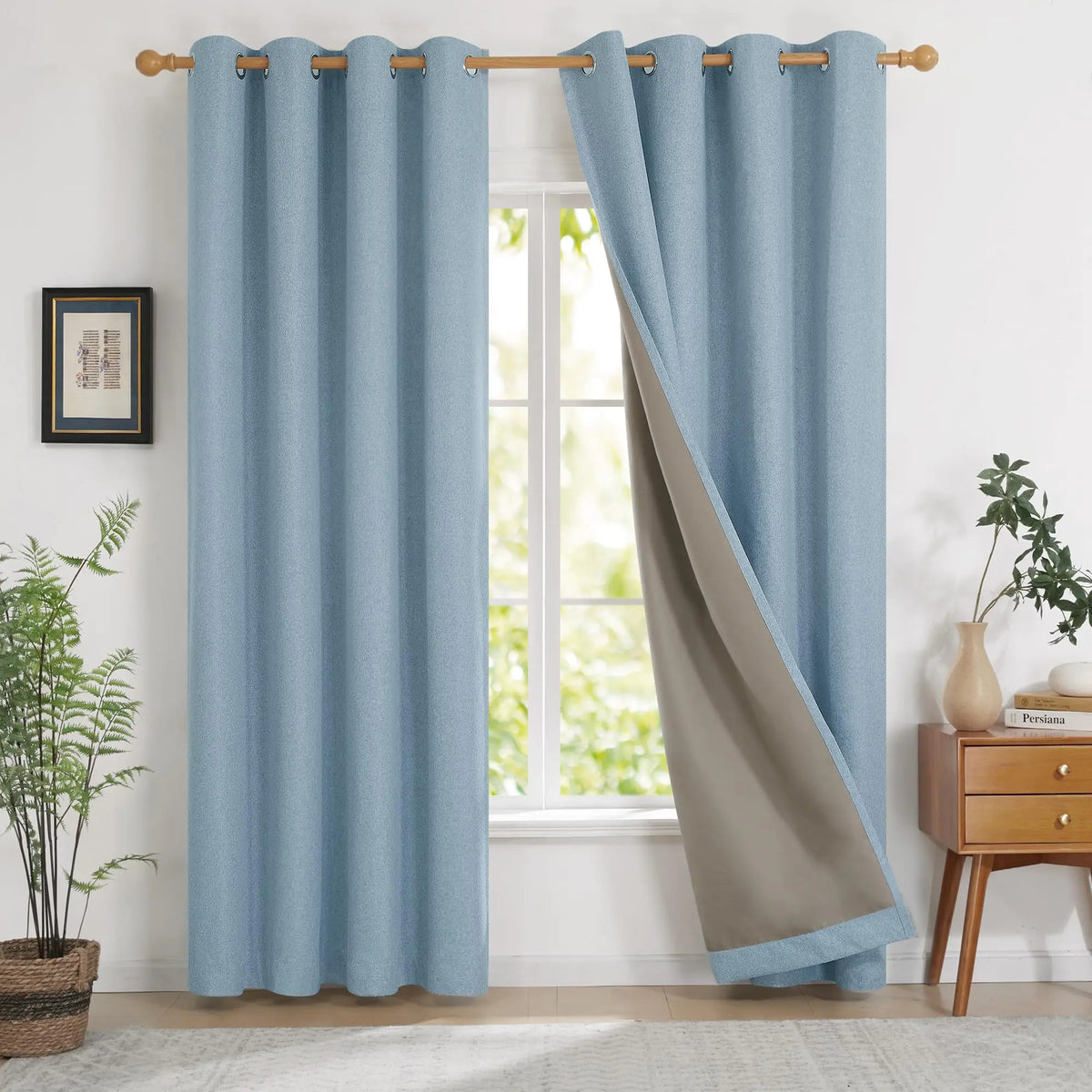 Custom Blackout And Soundproof Window Curtain Panels Set