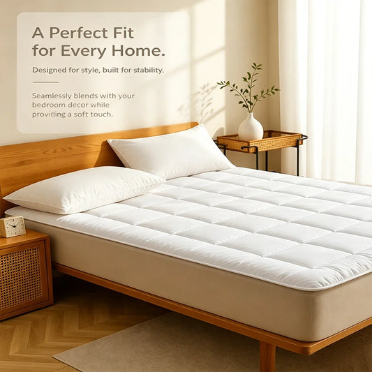 Lightweight Breathable Polyester Mattress Protector And Bedding Topper Cover