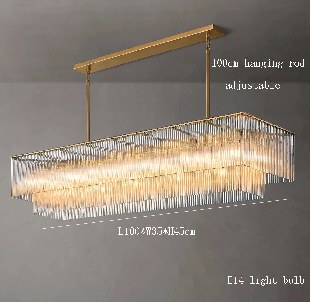 Nordic Luxury Glass Chandelier Pendant Light for Living Room Hotel