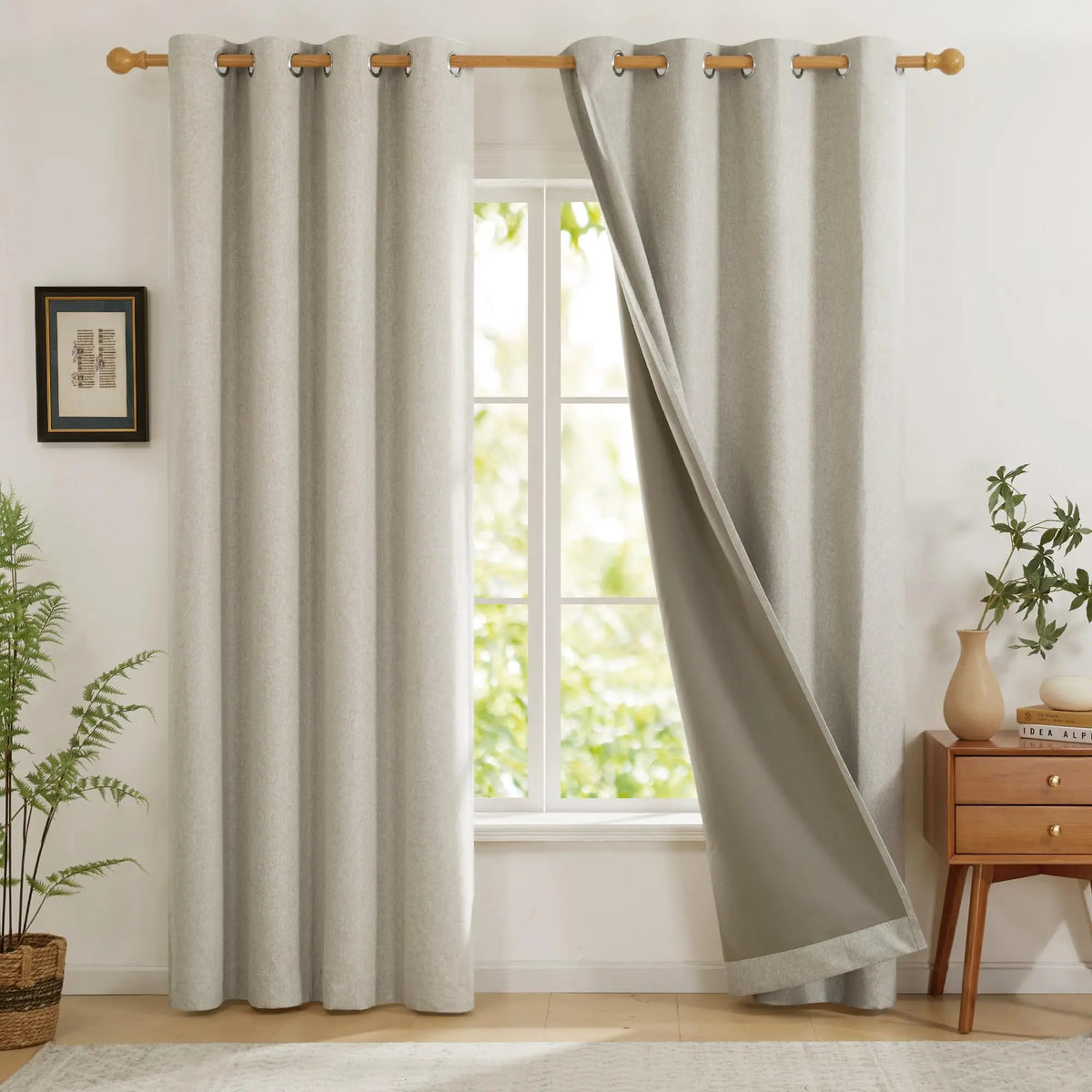 Custom Blackout And Soundproof Window Curtain Panels Set