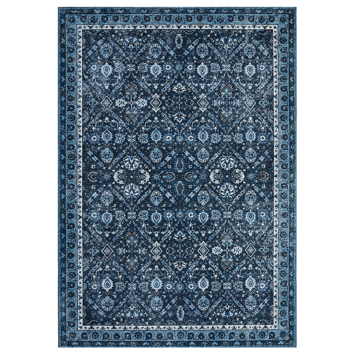 Machine Washable Non Slip Polyester Area Rug For Living Rooms