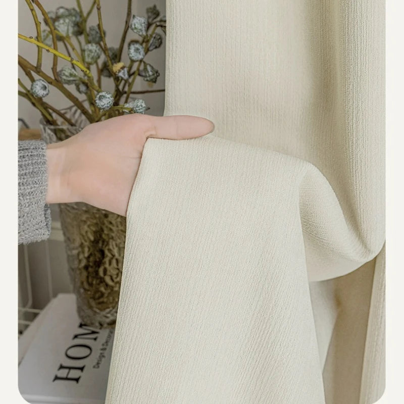 Modern French Chenille Velvet Blackout Curtains For Living Room