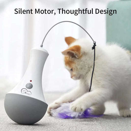 DOEL Interactive Feather Teaser Toy for Cats and Kittens Indoor Play