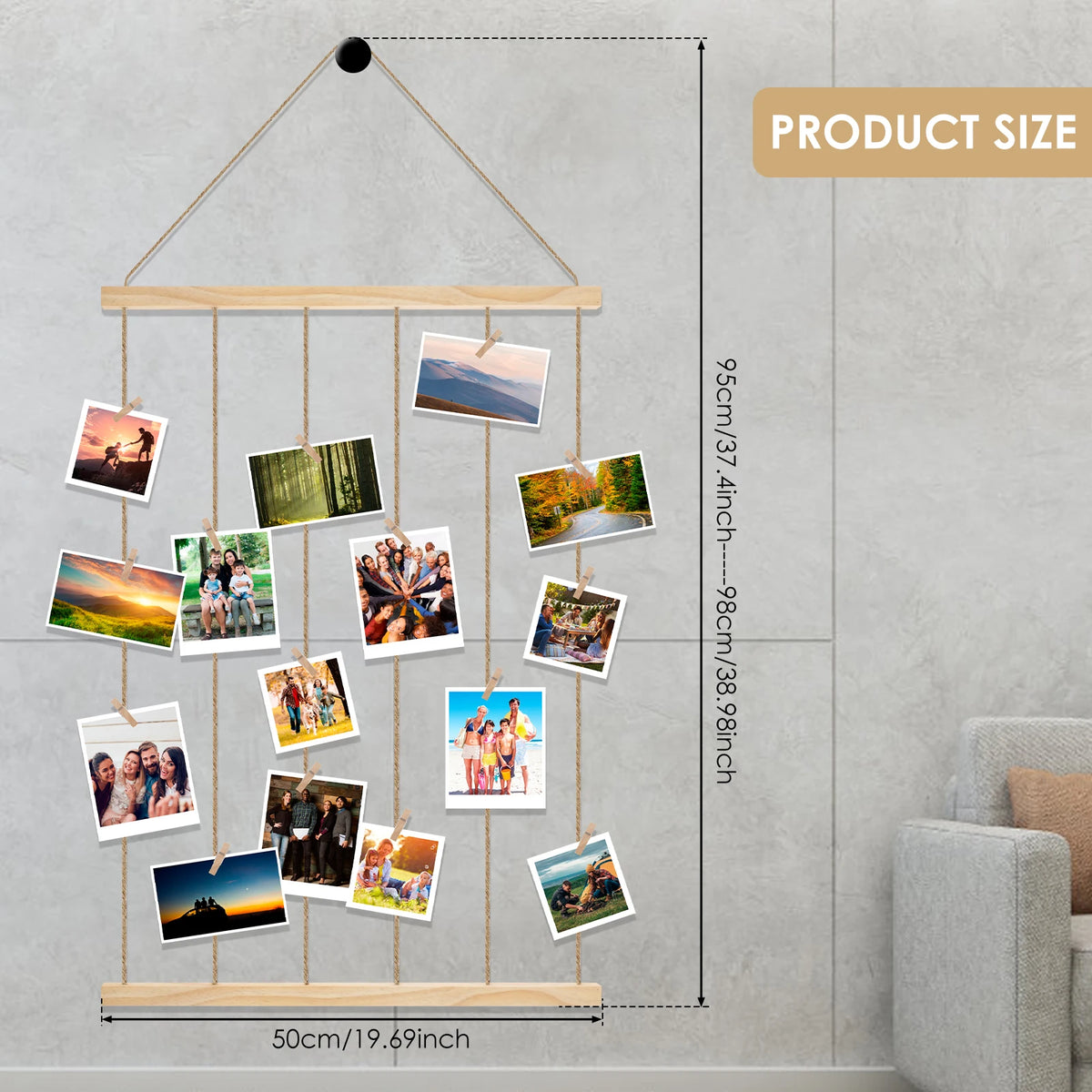 Wooden Collage Picture Frame For Hanging Multiple Wall Photos