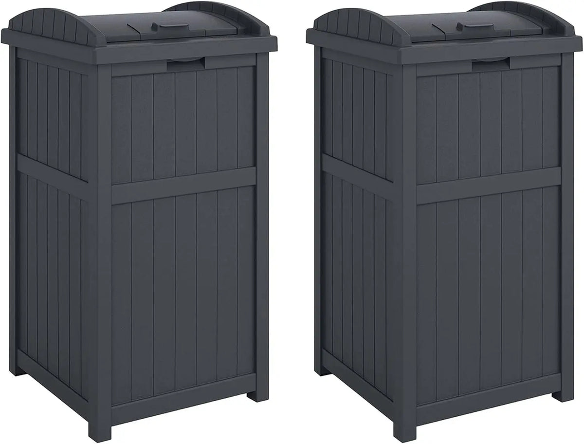Suncast Outdoor Resin Trash Hideaway Waste Storage Container