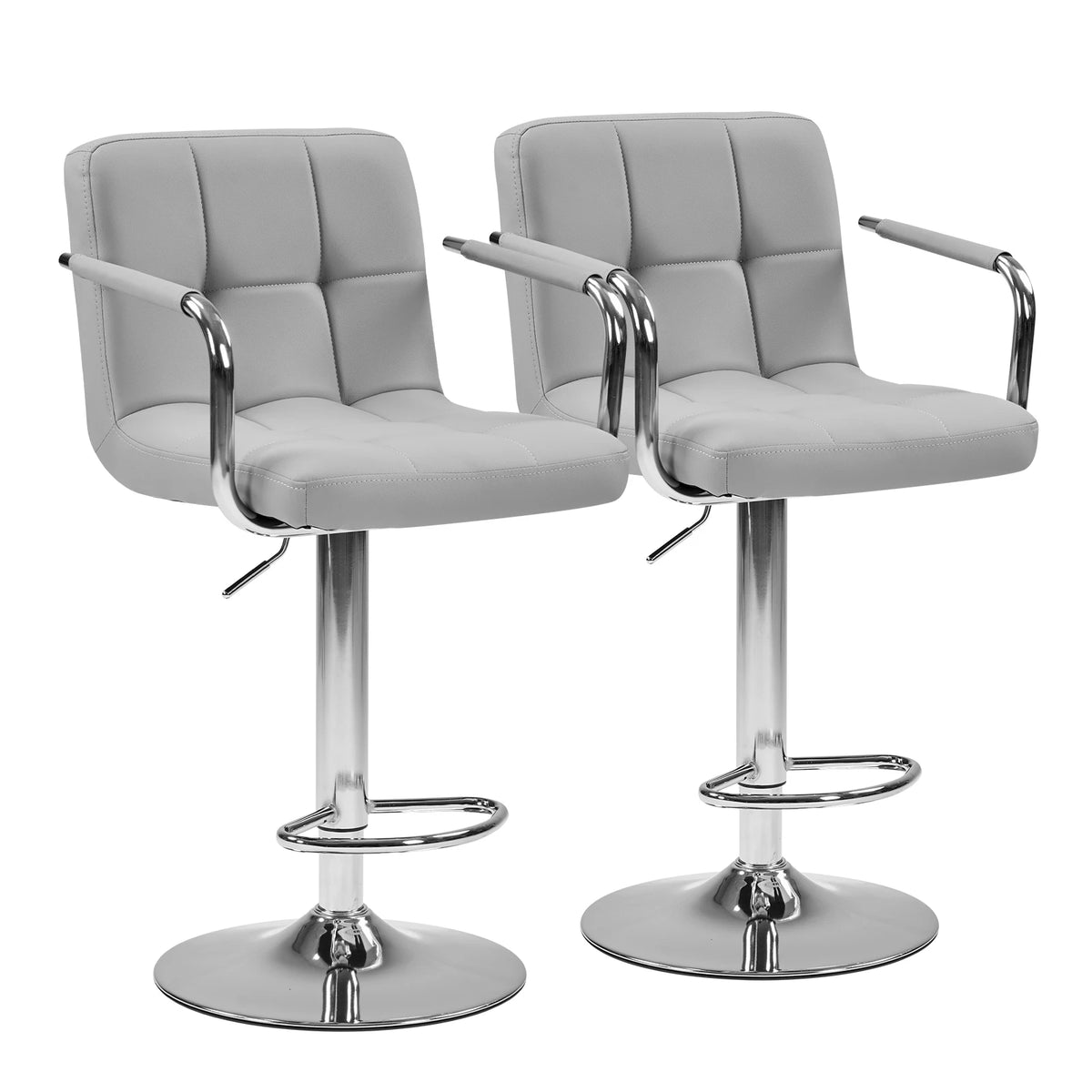 JHK Ergonomic PU Leather Swivel Office Chair Padded Armrests