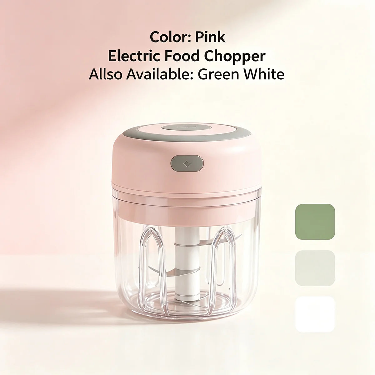 Portable USB Rechargeable Mini Garlic Chopper Food Processor