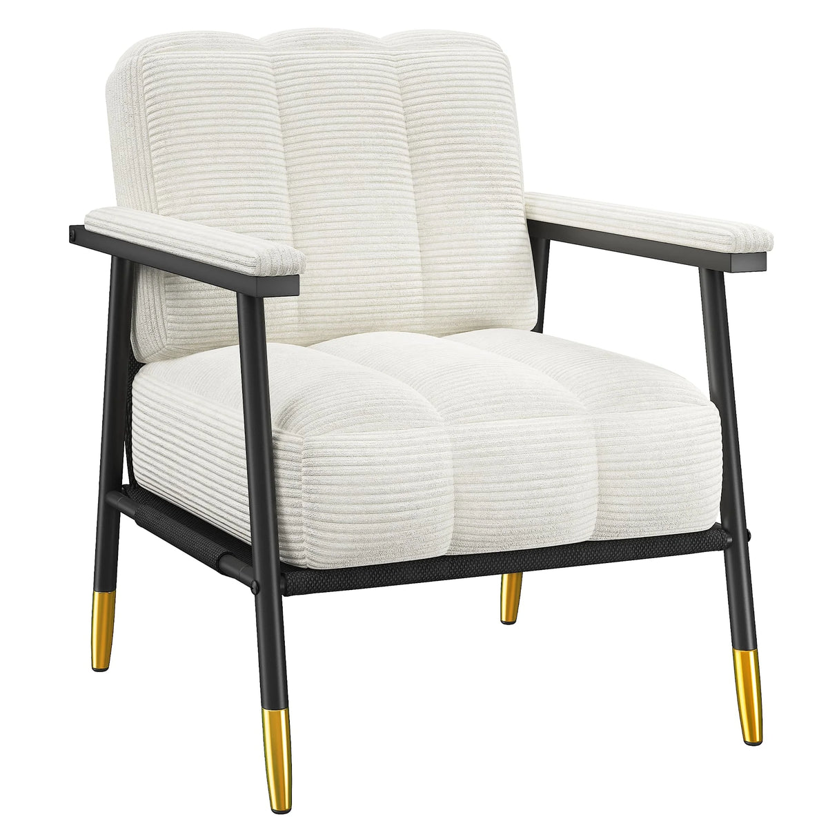 EnHomee Modern Mid Century Accent Chair With Metal Frame