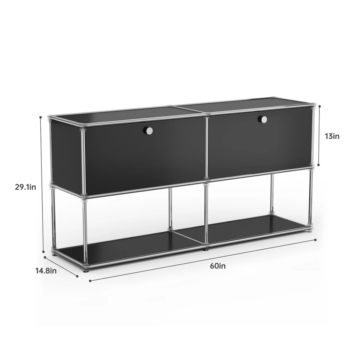 Modern Storage Cabinet Stainless Steel TV Stand Home Office Furniture