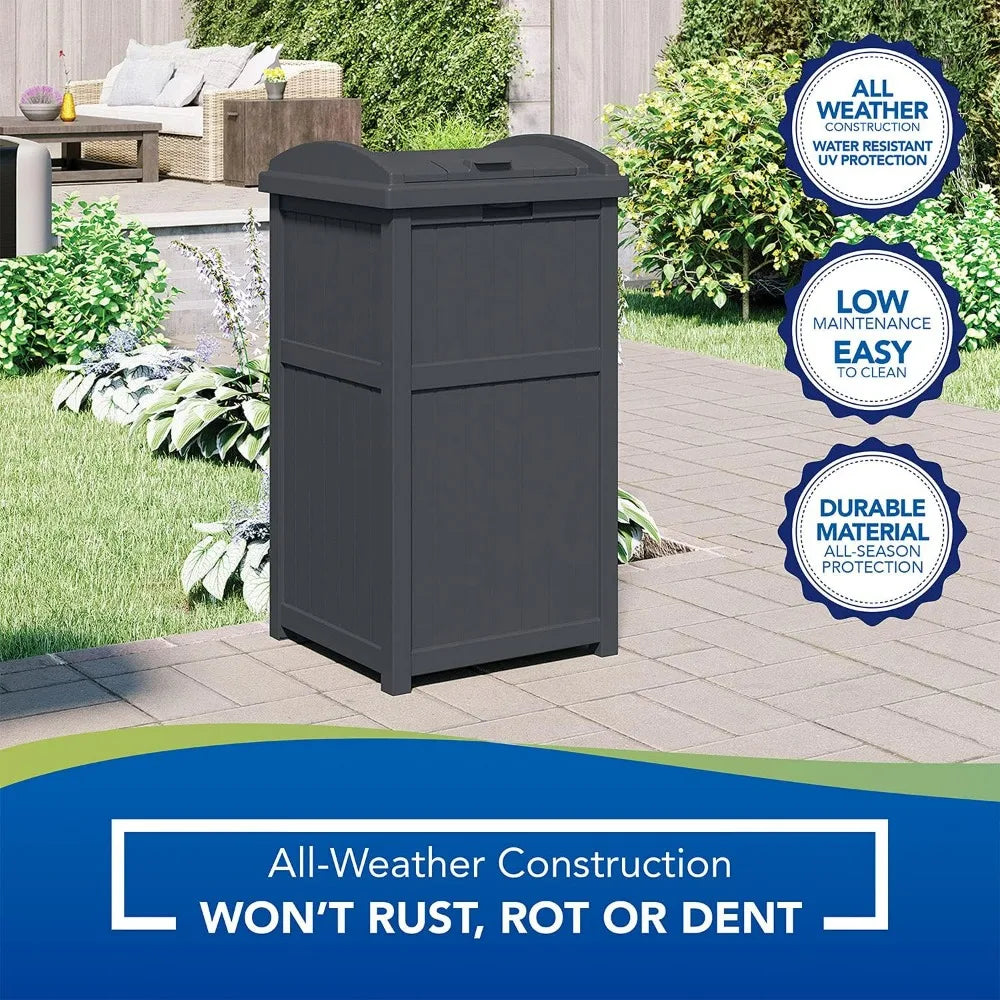 Suncast Outdoor Resin Trash Hideaway Waste Storage Container