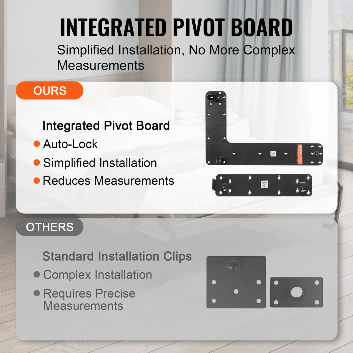 Deluxe Vertical Murphy Bed Frame Kit With Pneumatic Lever