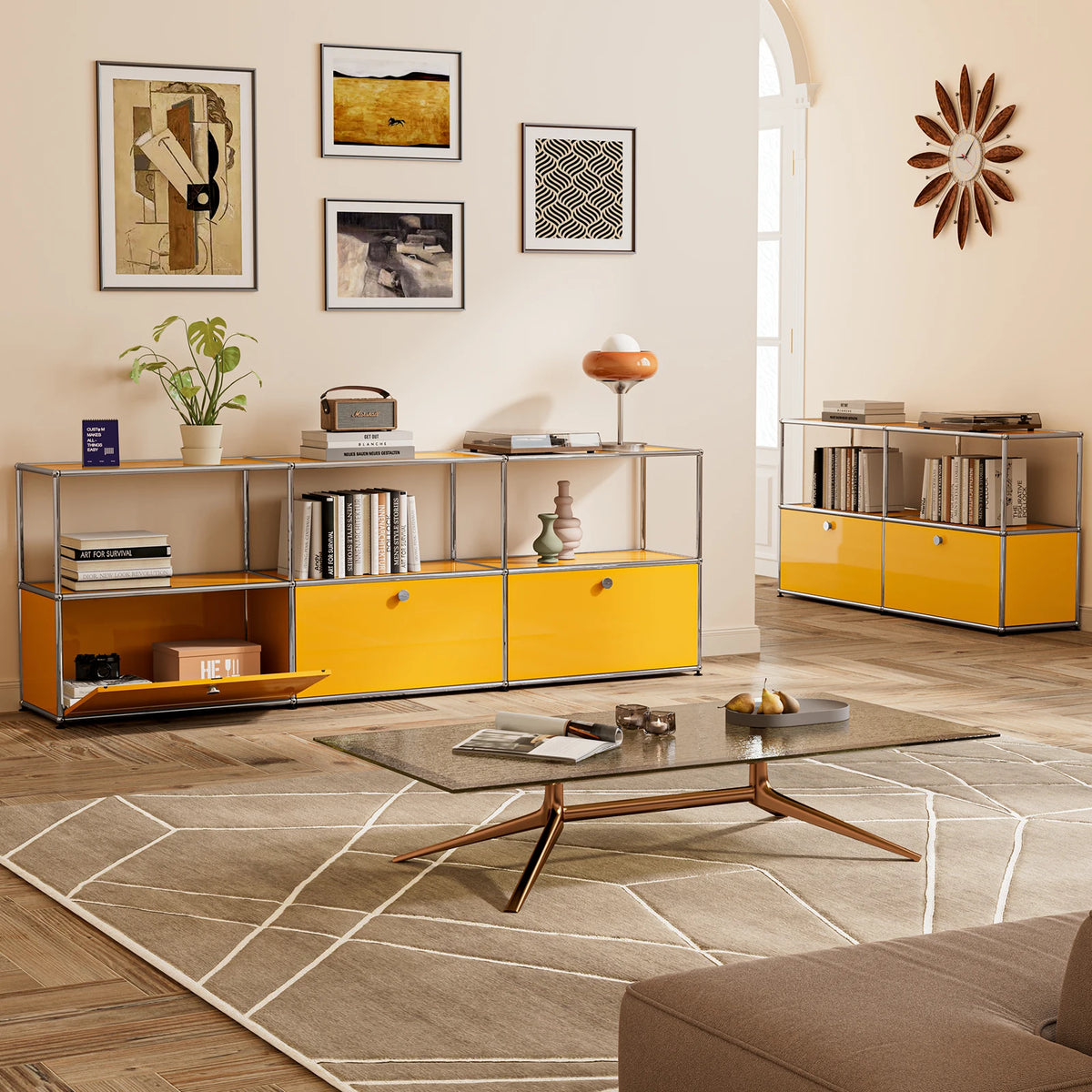 Modern Storage Cabinet Stainless Steel TV Stand Home Office Furniture