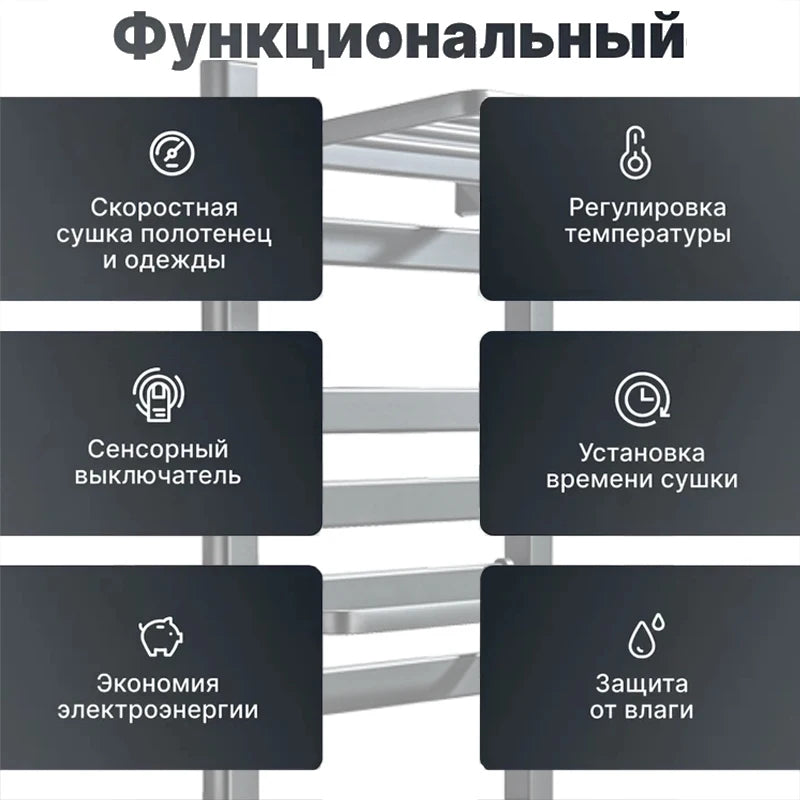 Shinesia Electric Towel Warmer With Digital Display Bathroom Heater