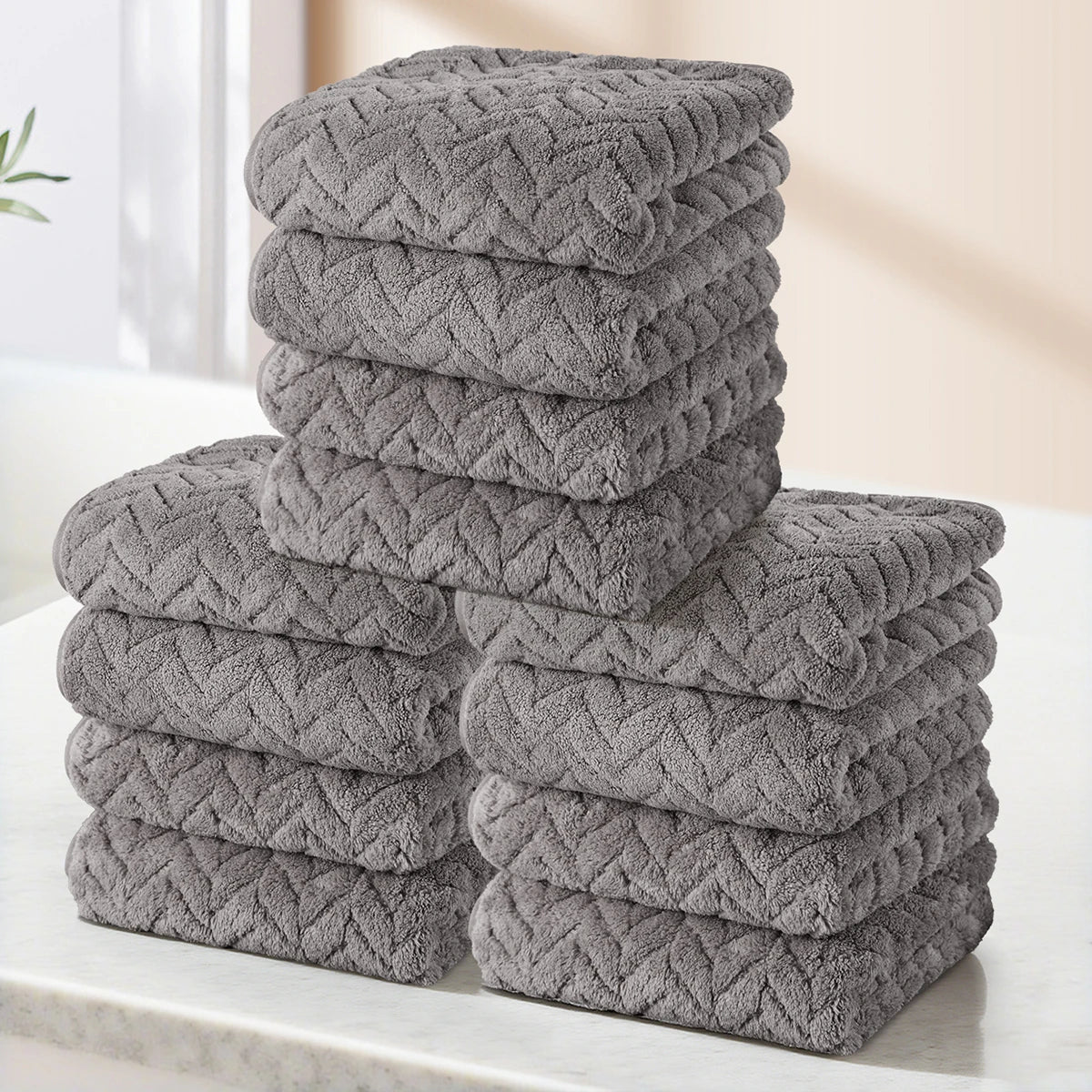 Luxury Microfiber Towel Set Quick Dry Absorbent Bathroom Essentials
