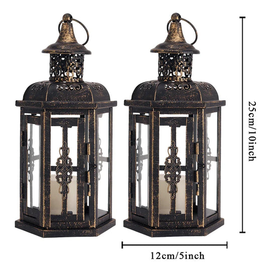 Newimage Nordic Metal Hanging Candle Lantern Home Decor