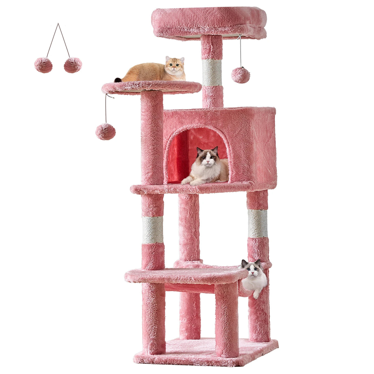 JHK Tall Cat Tree Featuring Sisal Scratching Posts And Perches