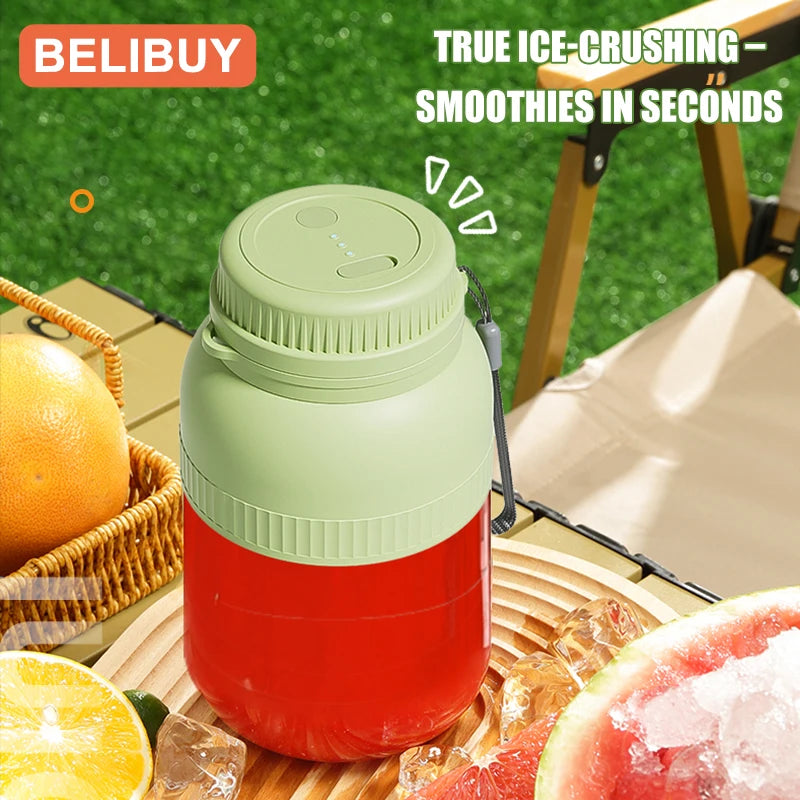 Portable USB Electric Fruit Juicer Blender With Six Steel Blades