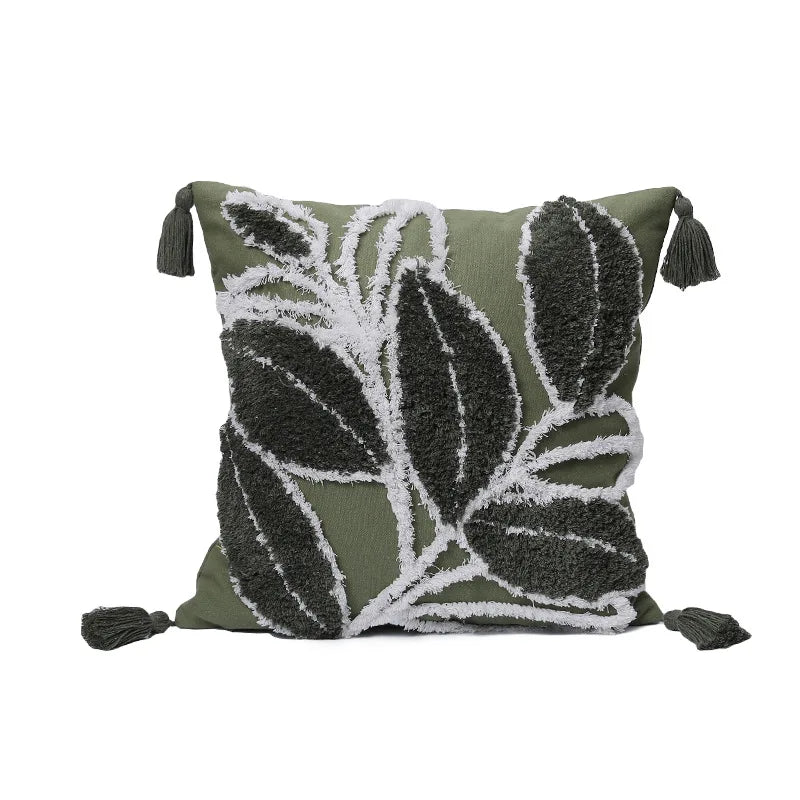 Light Luxury Floral Embroidered Pillow Case and Cushion Cover