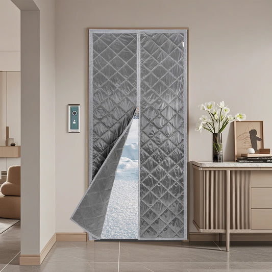 Magnetic Thermal Insulated Door Curtain Cotton Windproof Dustproof Room Divider