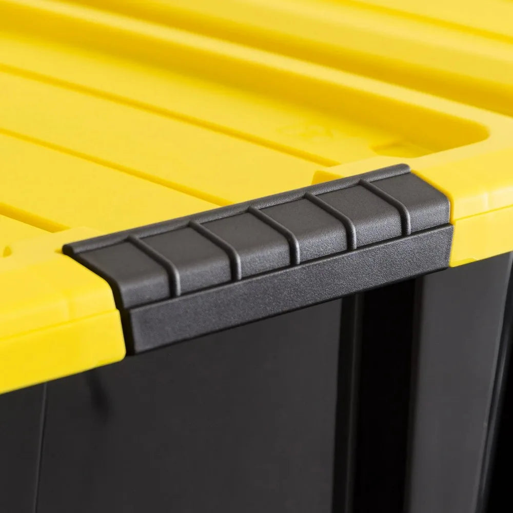 IRIS Durable Plastic Stackable Storage Bins With Lids