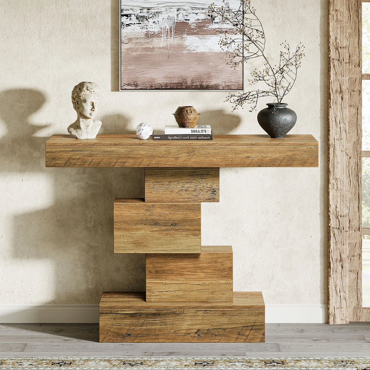 Tribesigns Farmhouse Console Table For Living Room Home Decor