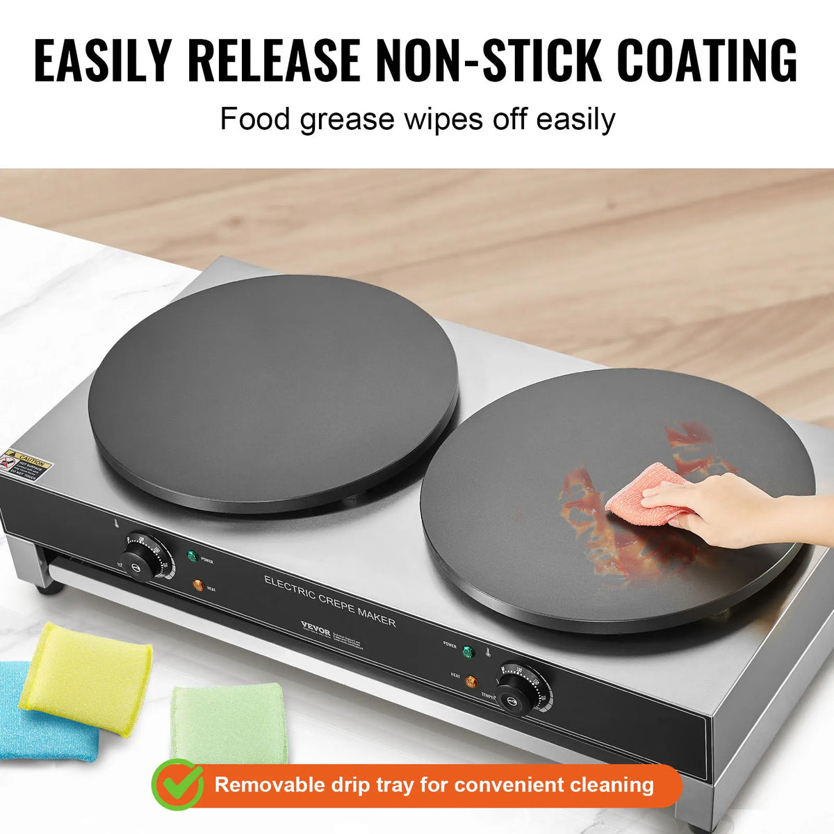 Succebuy Commercial Electric Double Head Crepe Griddle Machine
