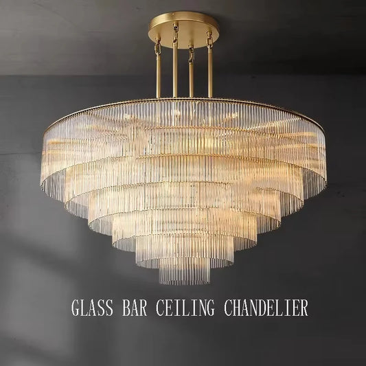 Nordic Luxury Glass Chandelier Pendant Light for Living Room Hotel