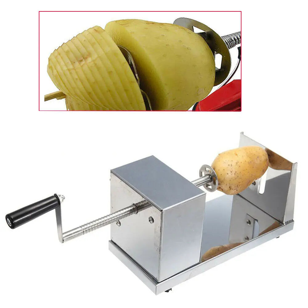 Stainless Steel Spiral Potato Cutter and Apple Slicer
