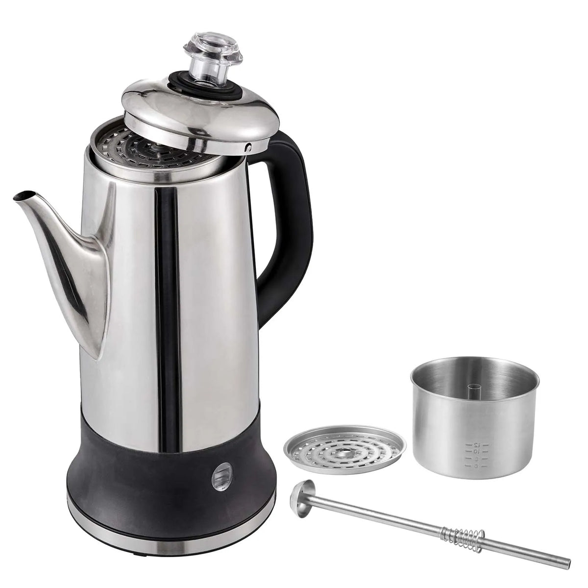 SucceBuy Electric Stainless Steel Coffee Percolator With Keep Warm