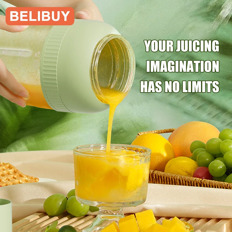 Portable USB Electric Fruit Juicer Blender With Six Steel Blades