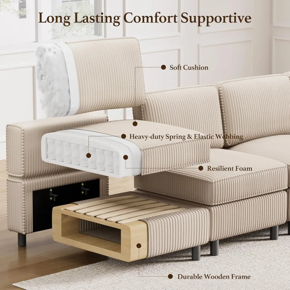 Xiaolang Modular Sectional Sofa With Deep Storage And Memory Foam