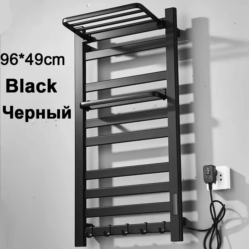 Shinesia Electric Towel Warmer Wall Mounted Digital Display Bathroom Rack