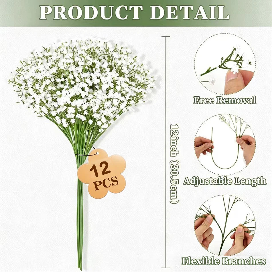 Artificial Baby Breath Flowers Wedding Table Greenery Decor