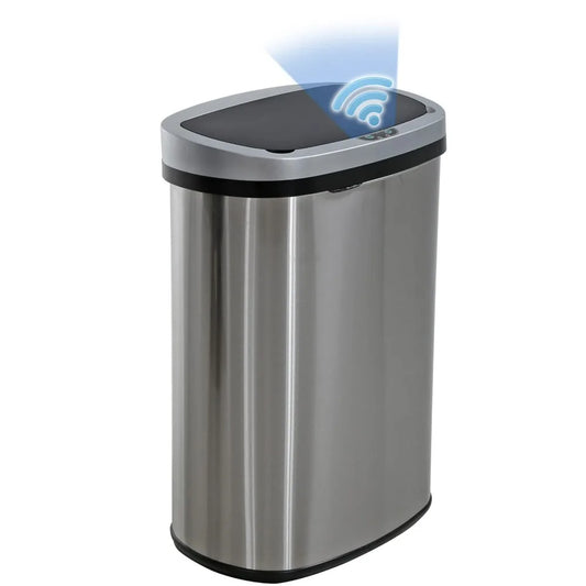 BestOffice Automatic Touchless Stainless Steel Trash Can