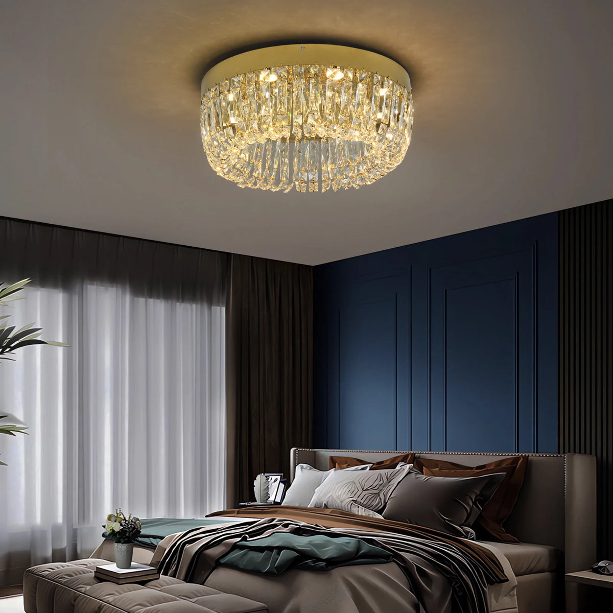 VETRULUS LED Crystal Ceiling Chandelier Light Fixture for Home