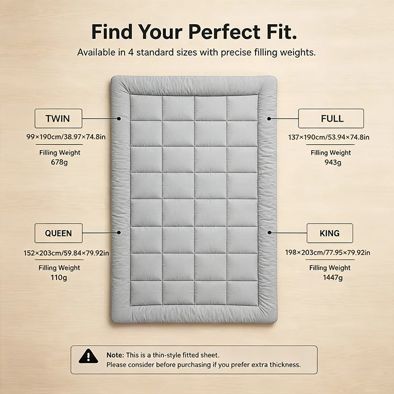 Lightweight Breathable Polyester Mattress Protector And Bedding Topper Cover