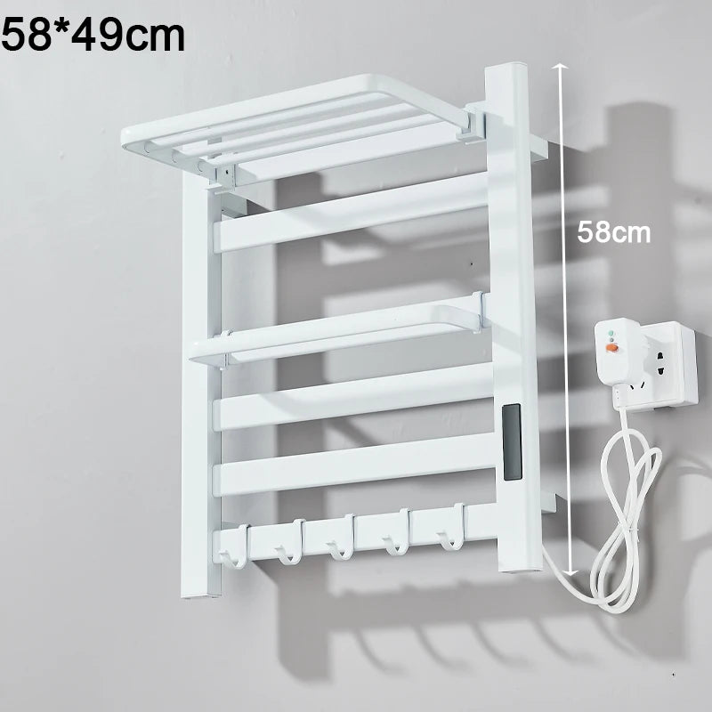 Shinesia Electric Towel Warmer Wall Mounted Digital Display Bathroom Rack