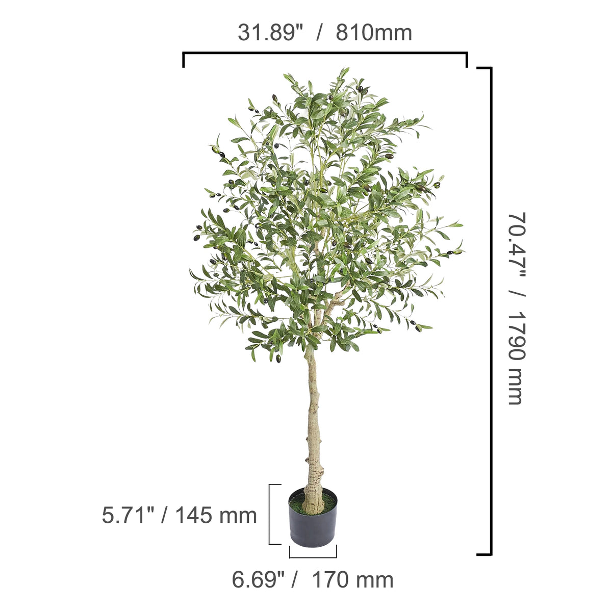 SucceBuy Artificial Olive Tree For Home And Patio Decor