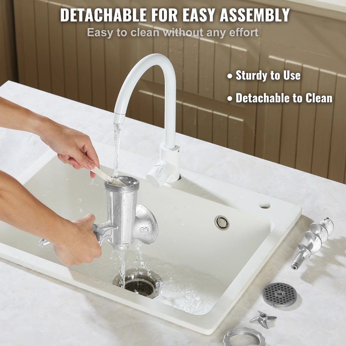 SucceBuy Manual Heavy Duty Cast Iron Meat Grinder Table Clamp