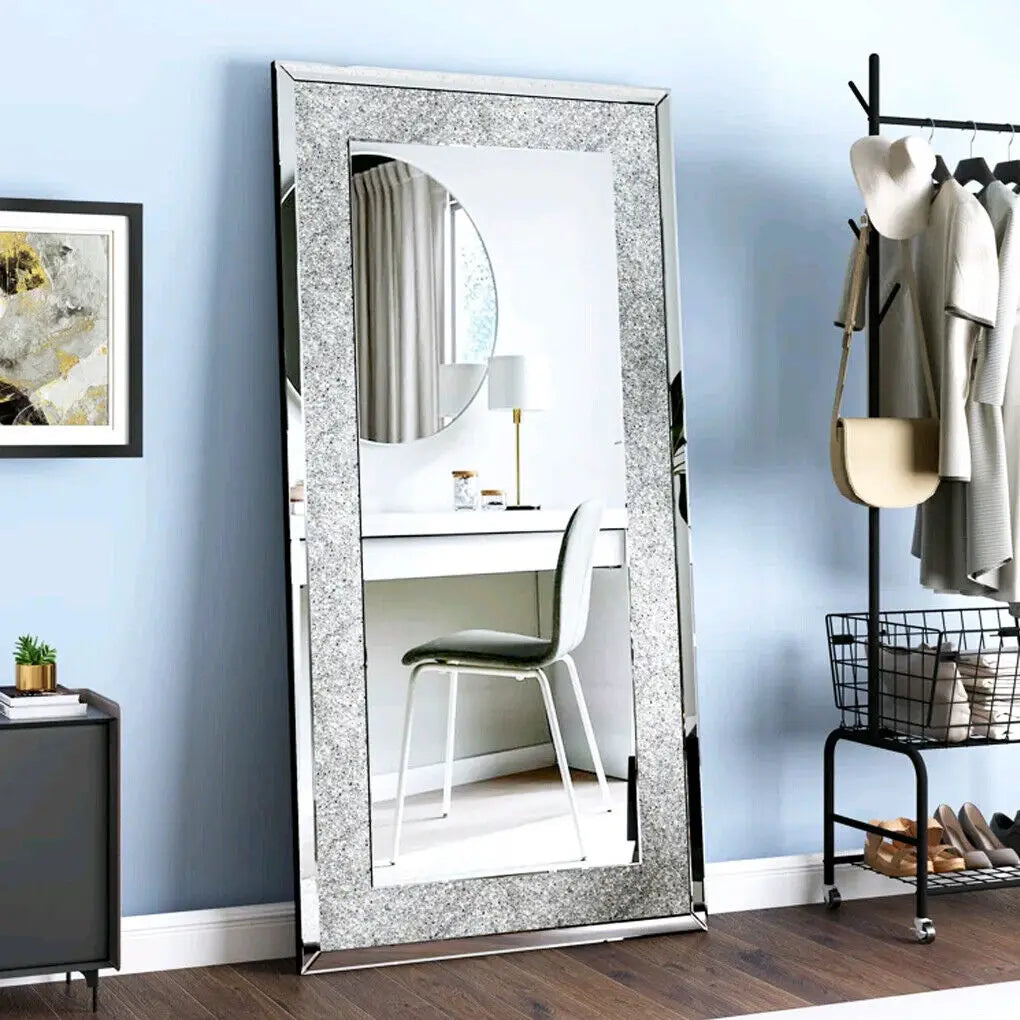 Luvodi Crystal Rhinestone Wall Mounted Vanity Mirror