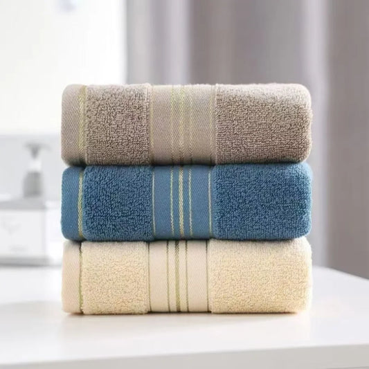 Premium Cotton Bath Towel Ultra Absorbent Quick Dry Gold Trim