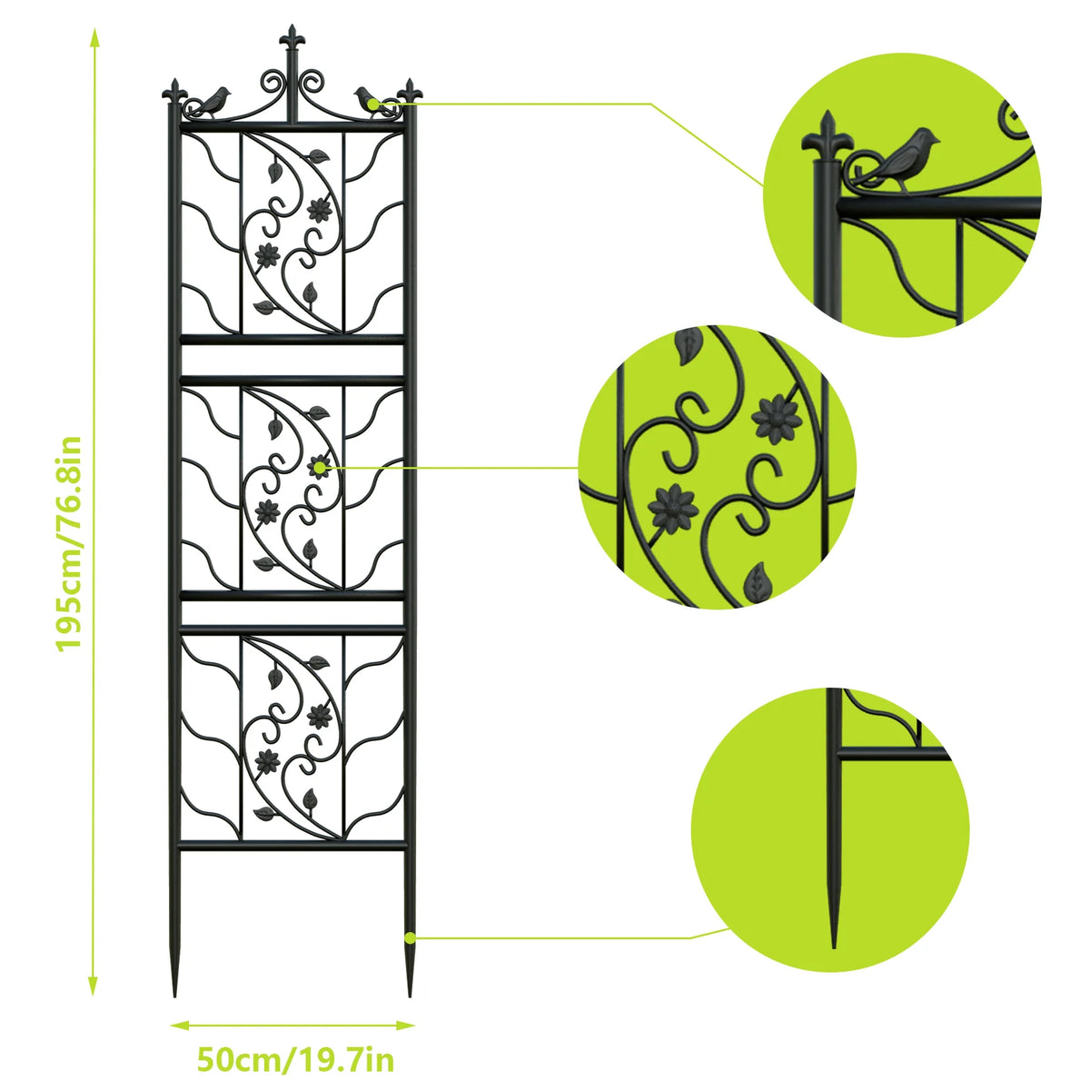 Decorative Garden Metal Trellis Panel For Outdoor Climbing Plants