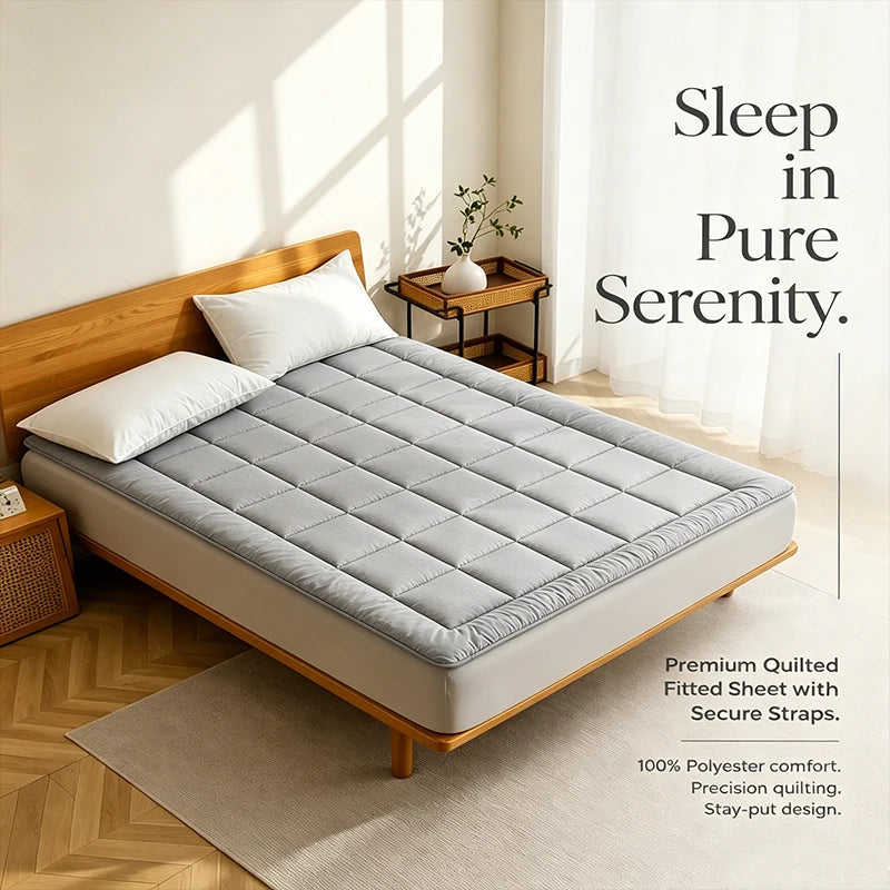 Lightweight Breathable Polyester Mattress Protector And Bedding Topper Cover