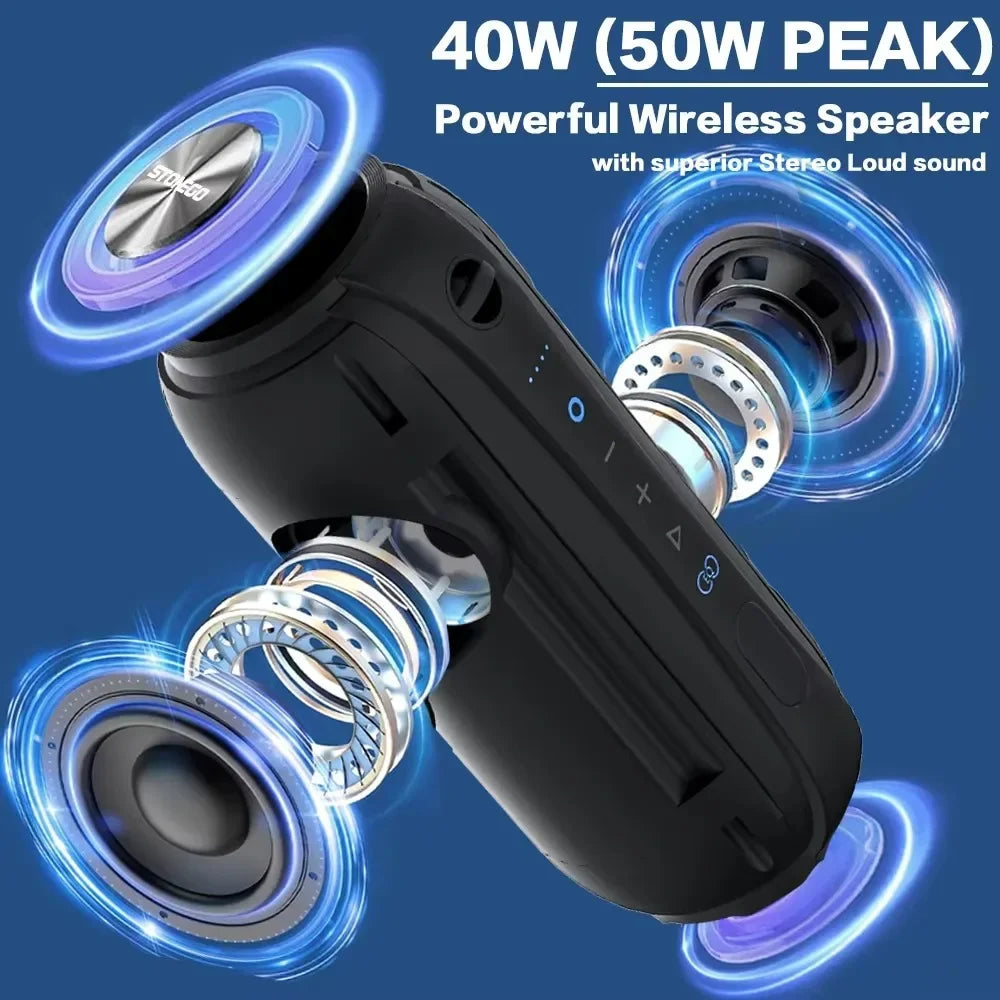 Stonego Portable Bluetooth Speakers With Tws And Rich Bass