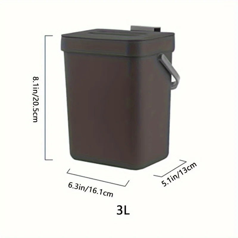 Compact Quiet Trash Can For Kitchen And Office Desktop Storage